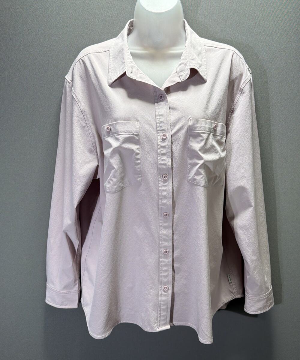 Eddie Bauer Moisture Wicking UPF 50+ Departure Top Bottom Down Tech Shirt 2XL